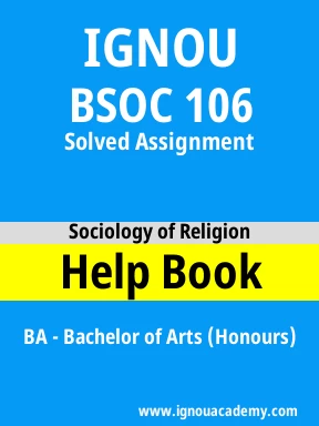 BSOC 106 Solved Assignment