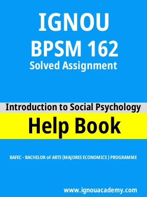 BPSM 162 Solved Assignment