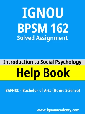 BPSM 162 Solved Assignment