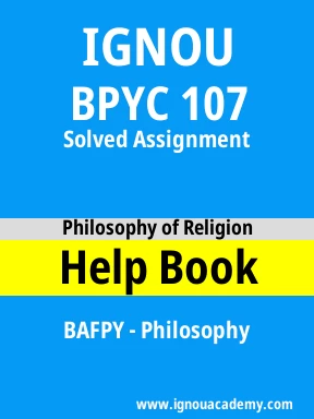 BPYC 107 Solved Assignment