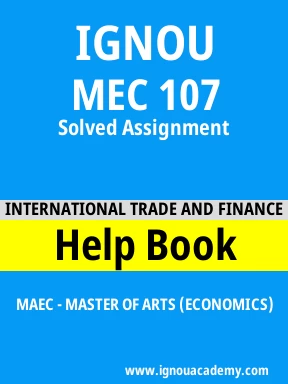 MEC 107 Solved Assignment