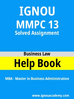 MMPC 13 Solved Assignment